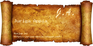 Juriga Appia névjegykártya